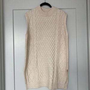 NEW - Cream Cable Knit H&M Sweater Vest - S